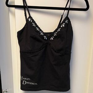 Harley-Davidson Black Tank with Silver Accents
